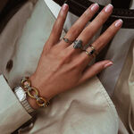 1 piece simple series daily annular stainless steel gold plated women chain bracelets thumbnail 8