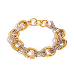 1 piece simple series daily annular stainless steel gold plated women chain bracelets thumbnail 9