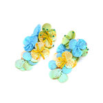 1 Pair Romantic Colorful Sequ Beads Flower Floral Earrings thumbnail 3