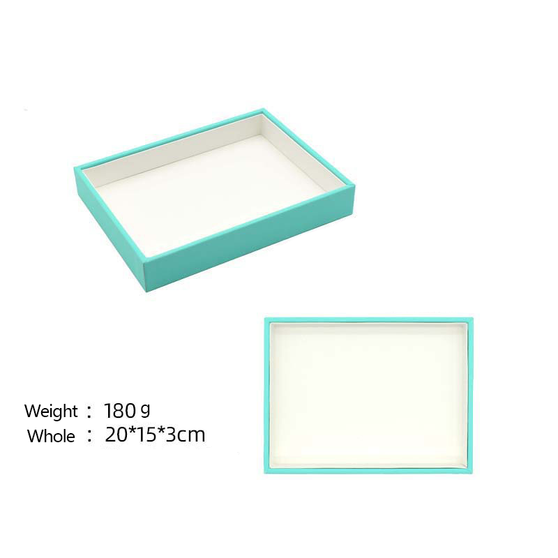 Jewelry Display Box Green PU Jewelry Charms