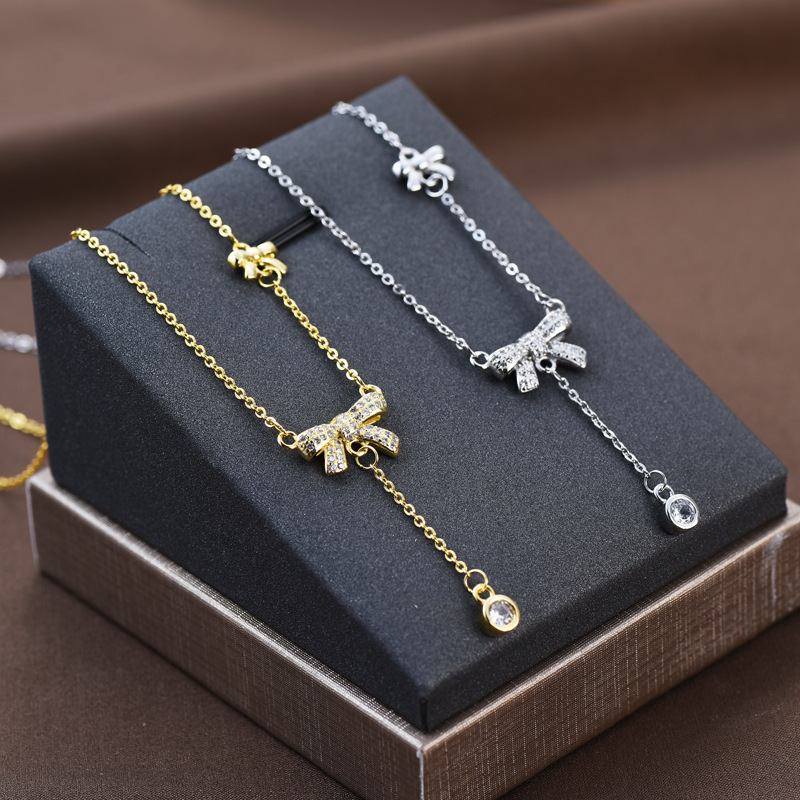 1 Pair Silver Color Chain Necklaces 测试 2