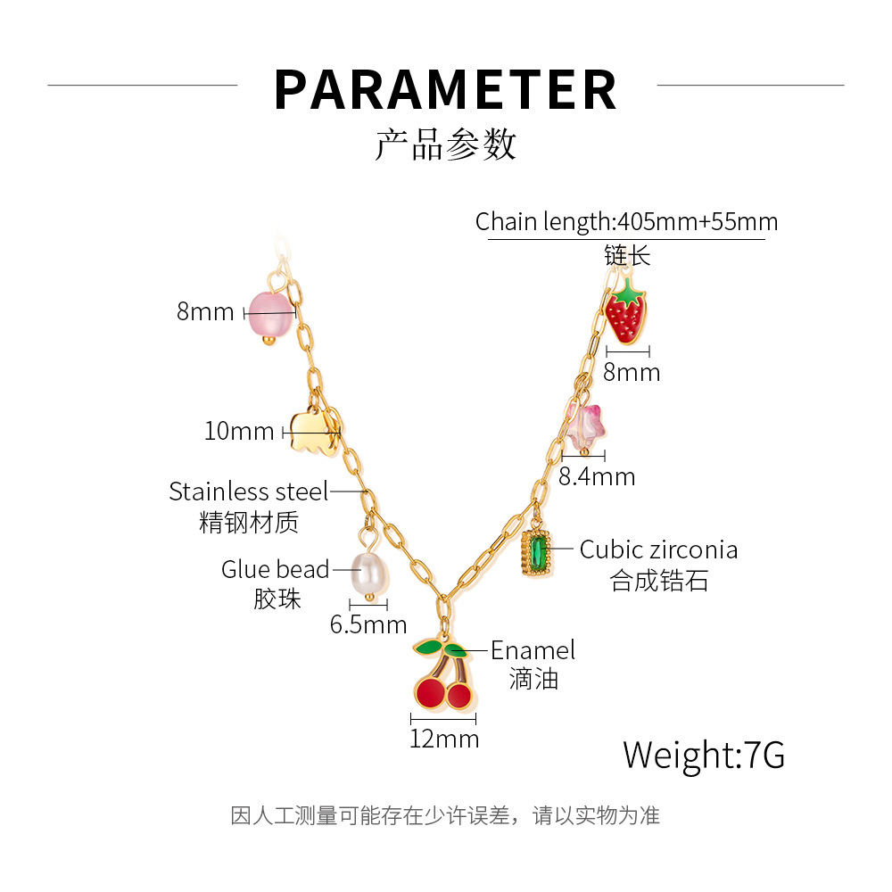 GX2613-钢项链 金色 