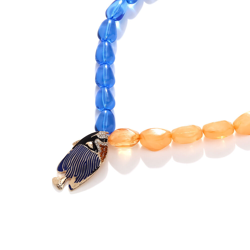 Resin Beaded Alloy Fish Necklaces thumbnail 3