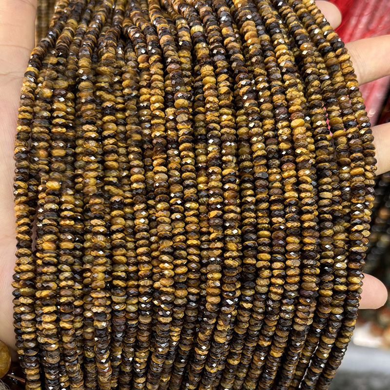 1 String Exquisite Natural Stone Jewelry Beads（DIA:2*4mm） - 1
