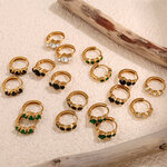 Stainless Steel Waterproof Gold Color Hoop Earrings thumbnail 2