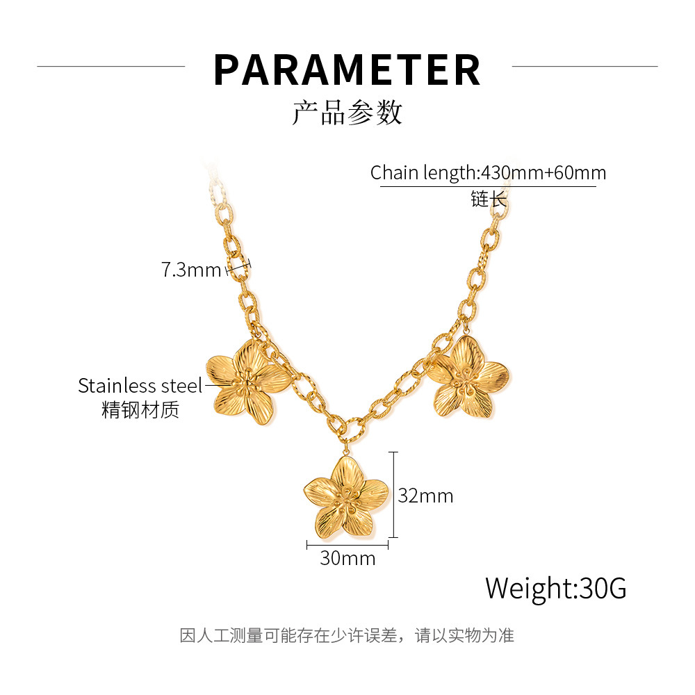 GX2601-钢项链 金色 