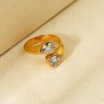 Simple Drop Shaped Stainless Steel Waterproof Women's Rings thumbnail 3