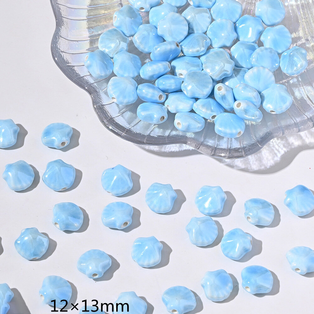 1 Piece Blue Series Ceramics DIY Jewelry Bead