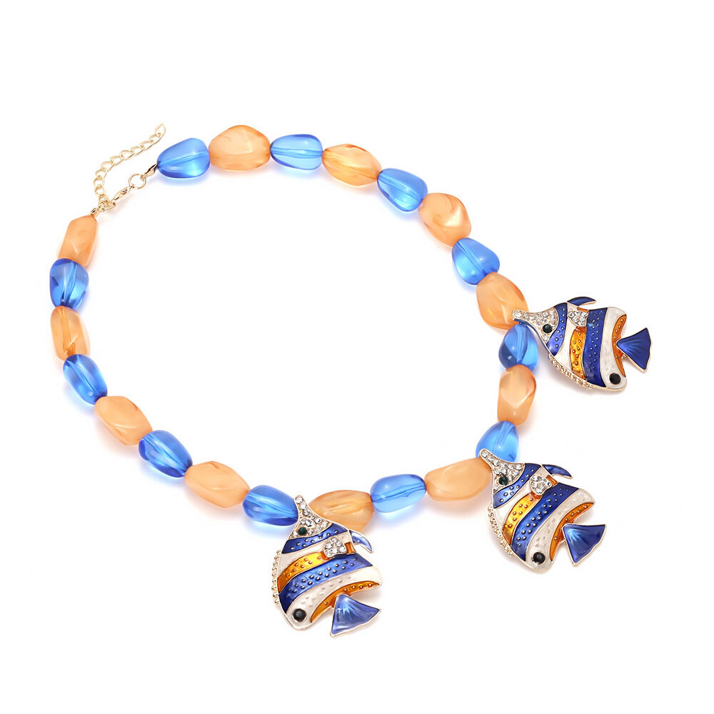 Vacation Resin Fish Beaded Necklaces thumbnail 4