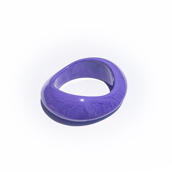 Irregularly Shaped Blurred Acrylic Women's Bangles - 1