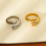 Luxury - style Elegant Stainless Steel Waterproof Stackable Rings thumbnail 2