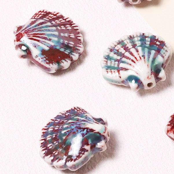 1 Piece Shell Ceramics DIY Jewelry Bead thumbnail 3