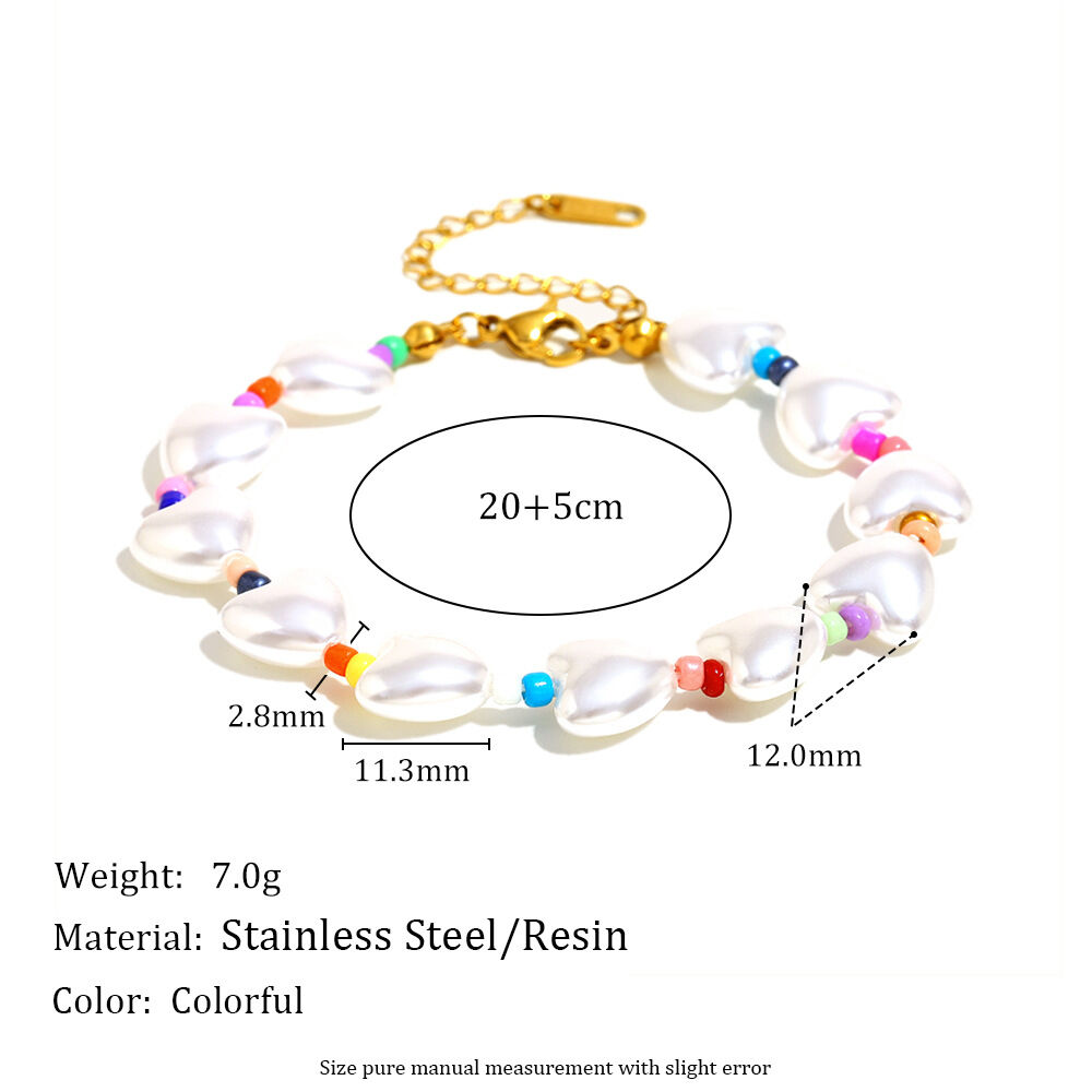 Romantic Series Sweet Heart Acrylic Women's Beaded Necklaces - 1