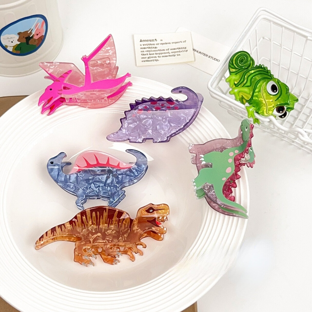 1 Piece Cute Little Dinosaur Acrylic Women's Hair Claws