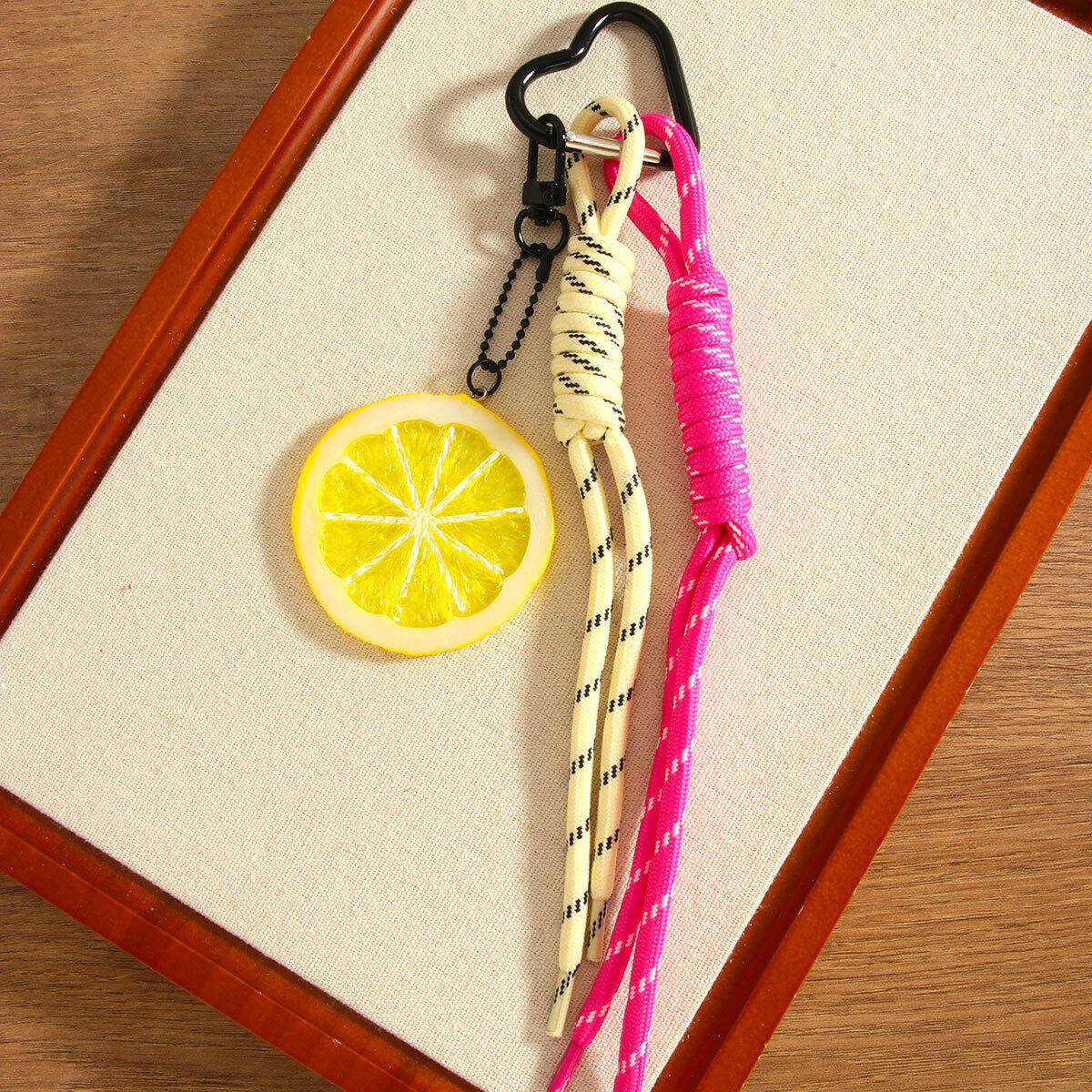 Simple Creative Lemon - slice Knotted Bag Pendant 2