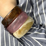 Blurred Vintage Wide - brimmed Acrylic Women's Bangles thumbnail 3