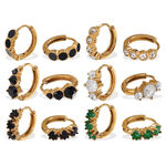 Stainless Steel Waterproof Gold Color Hoop Earrings thumbnail 6