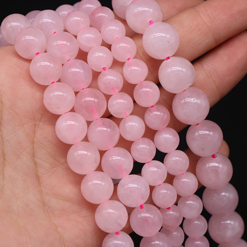 1 String Brazil Rose Quartz Natural Stones Crystal Jewelry Beads thumbnail 5
