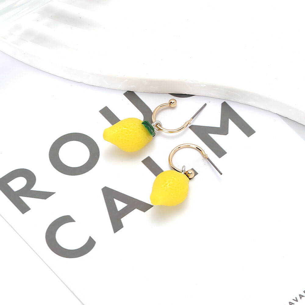 1 Pair Cute Resin Lemon Drop Earrings thumbnail 4