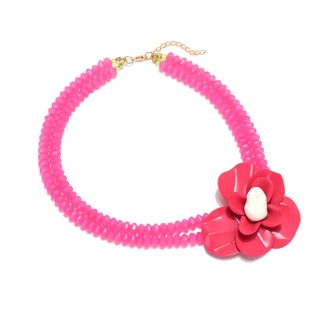 1 Piece Sweet Flower Beaded Necklaces thumbnail 2