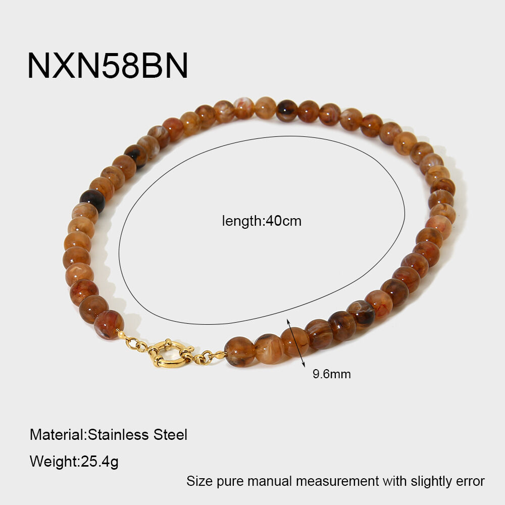 1 Piece Simple Series Daily Beads Acrylic Unisex Beaded Necklaces