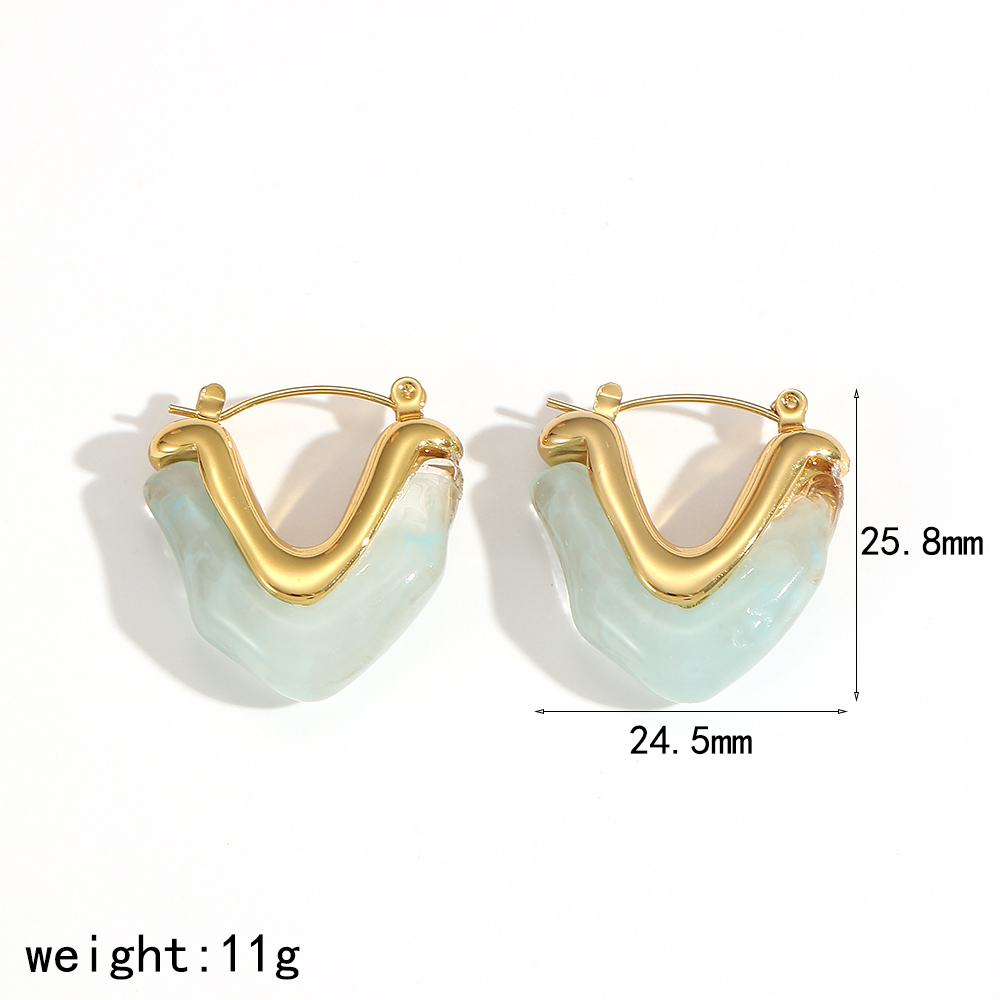 1 Pair Romantic Heart Hoop Earrings