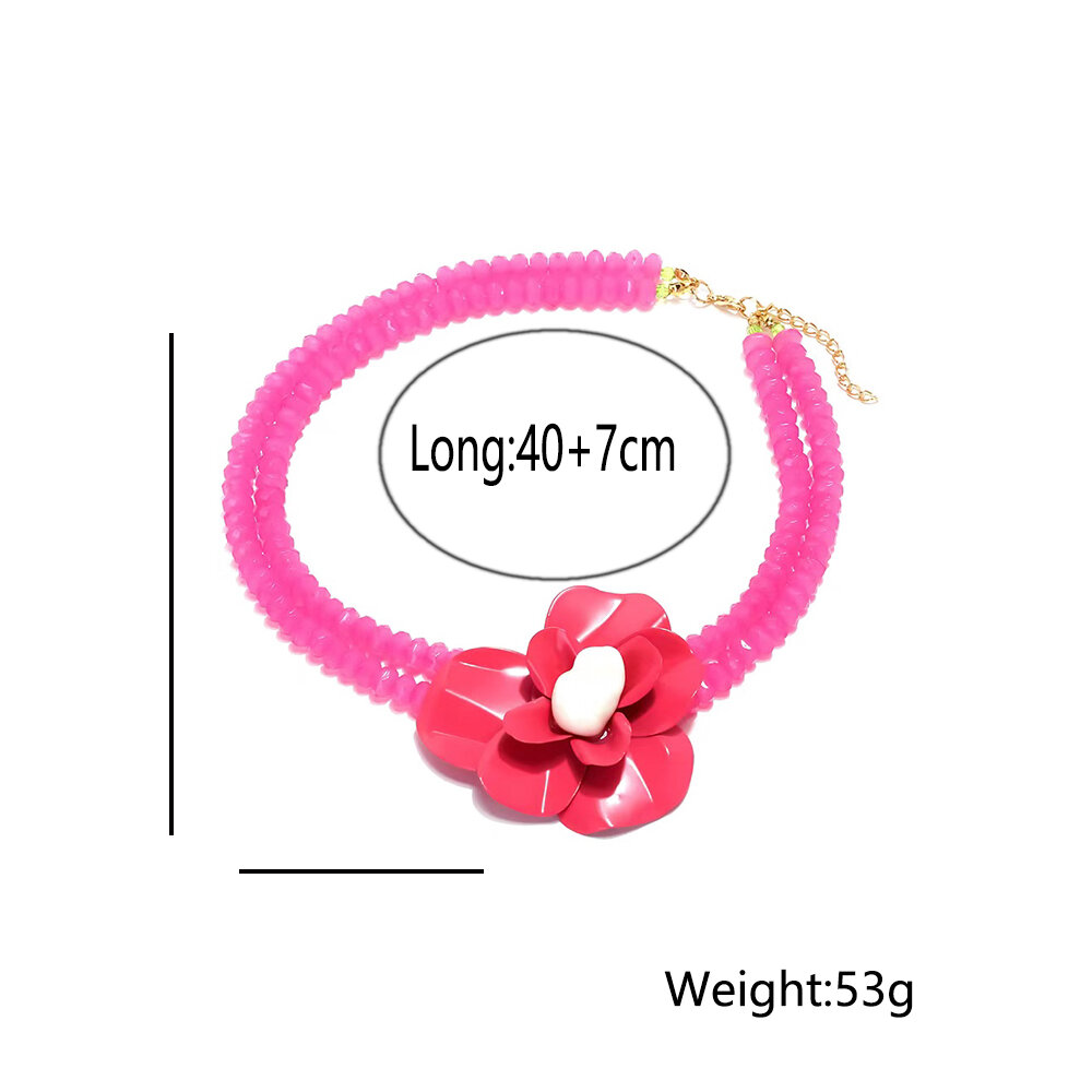 1 Piece Sweet Flower Beaded Necklaces - 1