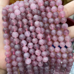 1 String Sweet Madagascar Rose Quartz Natural Stones Jewelry Beads thumbnail 2