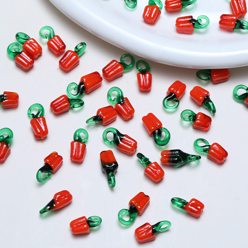 1 Piece Simple Series Cute Plant Glass Jewelry Beads thumbnail 3
