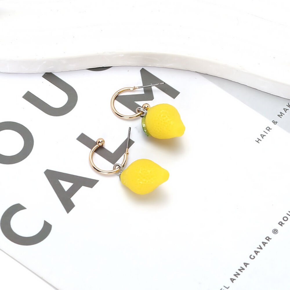1 Pair Cute Resin Lemon Drop Earrings thumbnail 3