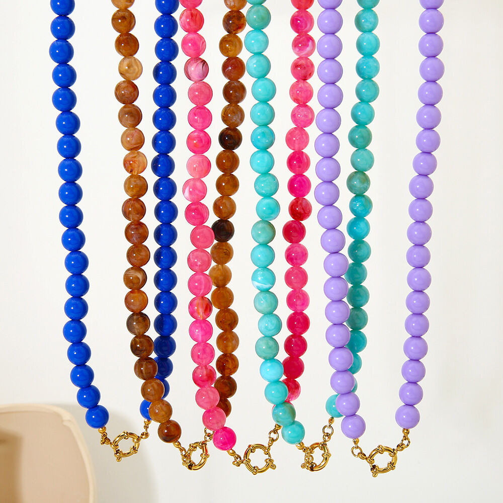 1 Piece Simple Series Daily Beads Acrylic Unisex Beaded Necklaces thumbnail 2