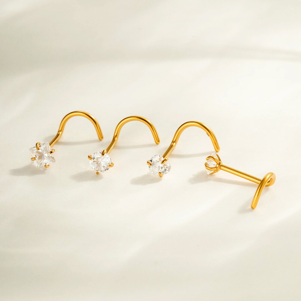 1 Piece Exquisite Zircon Women's Nose Stud thumbnail 3