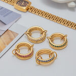 1 Piece Luxurious Series Classic Annular Stainless Steel Waterproof Gold Color Women's Gemstone Rings thumbnail 6