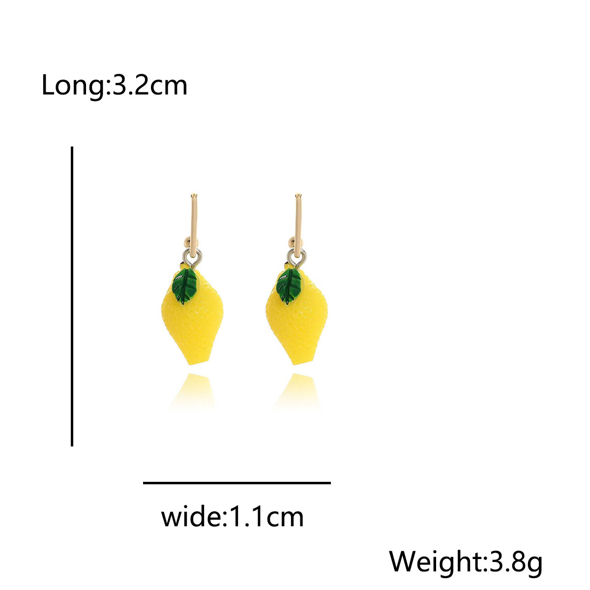1 Pair Cute Resin Lemon Drop Earrings thumbnail 1