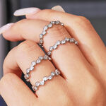 1 Piece Exquisite Circle Stainless Steel Waterproof Gold Color Zircon Women's Gemstone Rings thumbnail 3