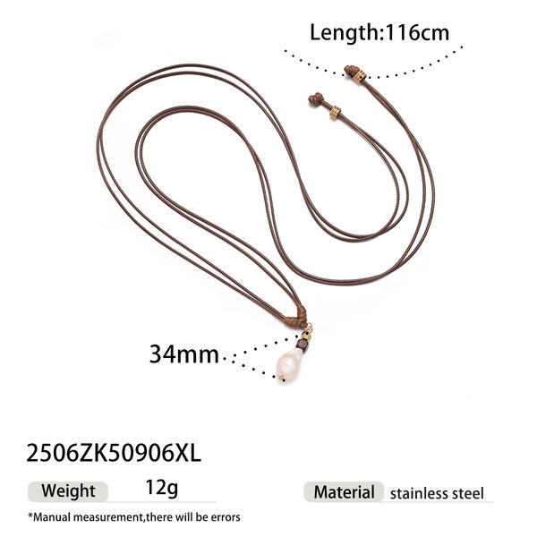 Retro Natural Stones Gold Color Necklaces Set - 1