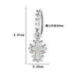 1 Piece Cross Copper Zircon Nose Ring thumbnail 2