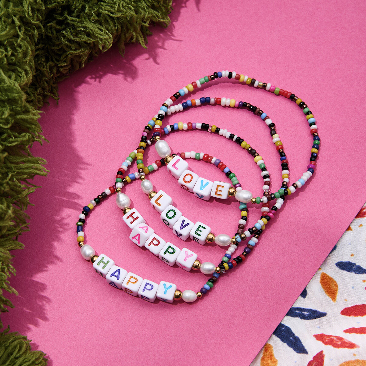 1 Piece Letter Colorful Beads Resin Women's Beaded Bracelets thumbnail 7
