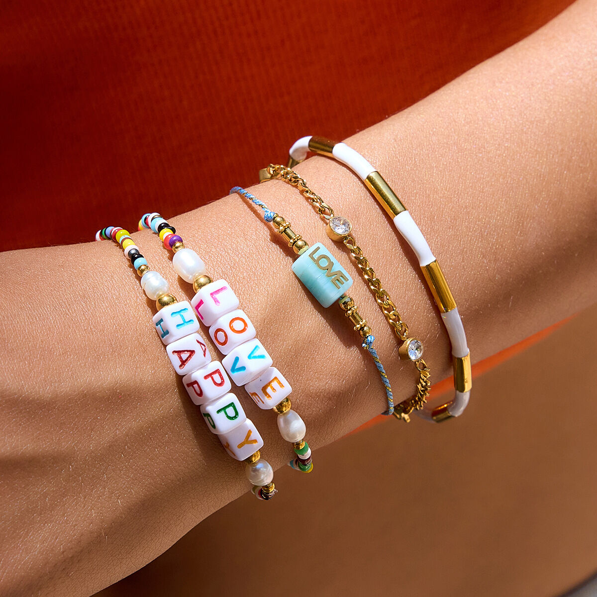 1 Piece Letter Colorful Beads Resin Women's Beaded Bracelets thumbnail 4