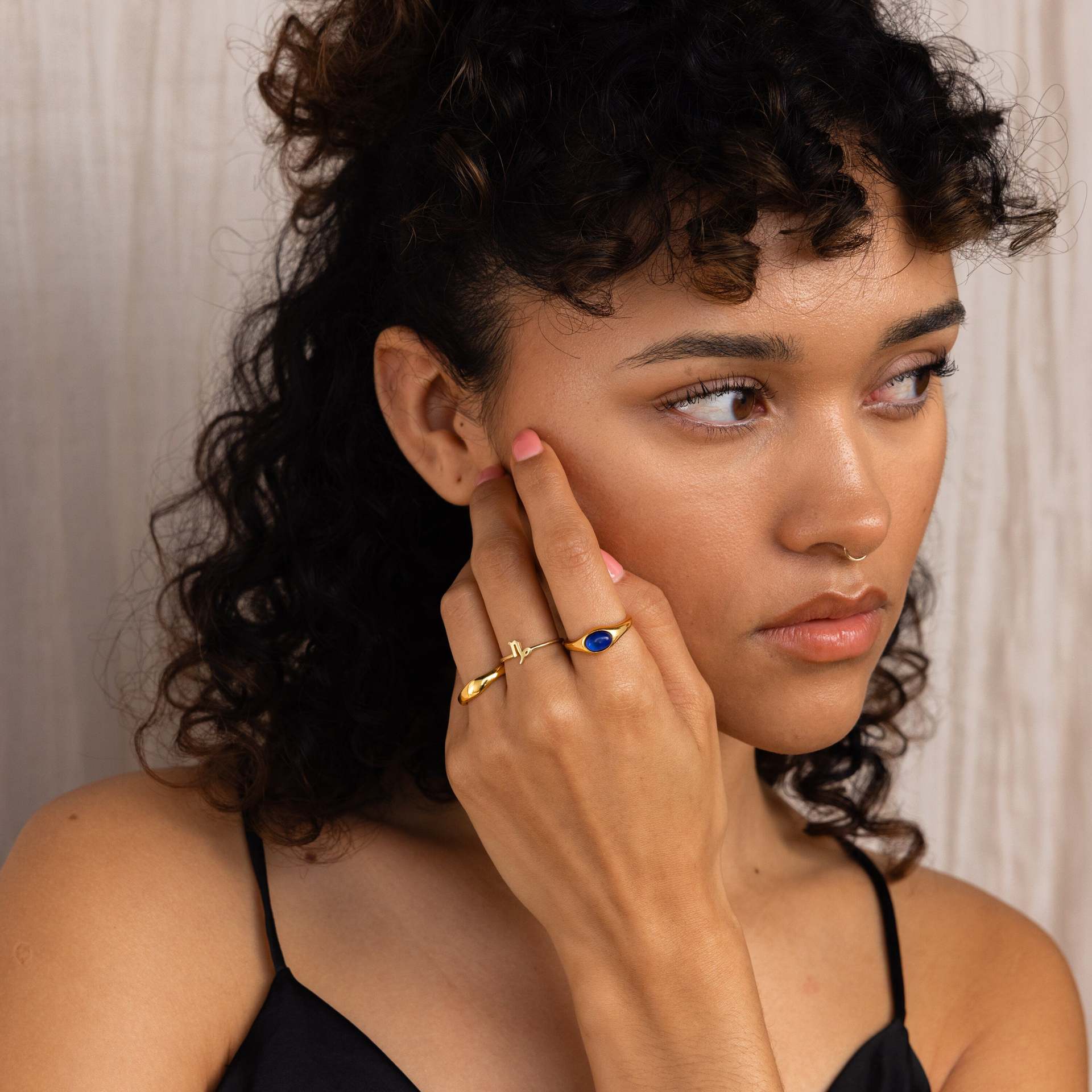 1 Pair Artificial Pearl Single Rings h5Picture3