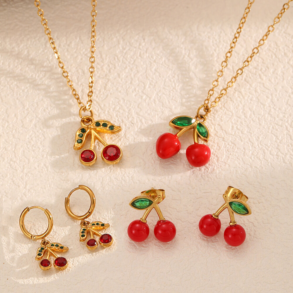 Sweet Cherry Necklace Set