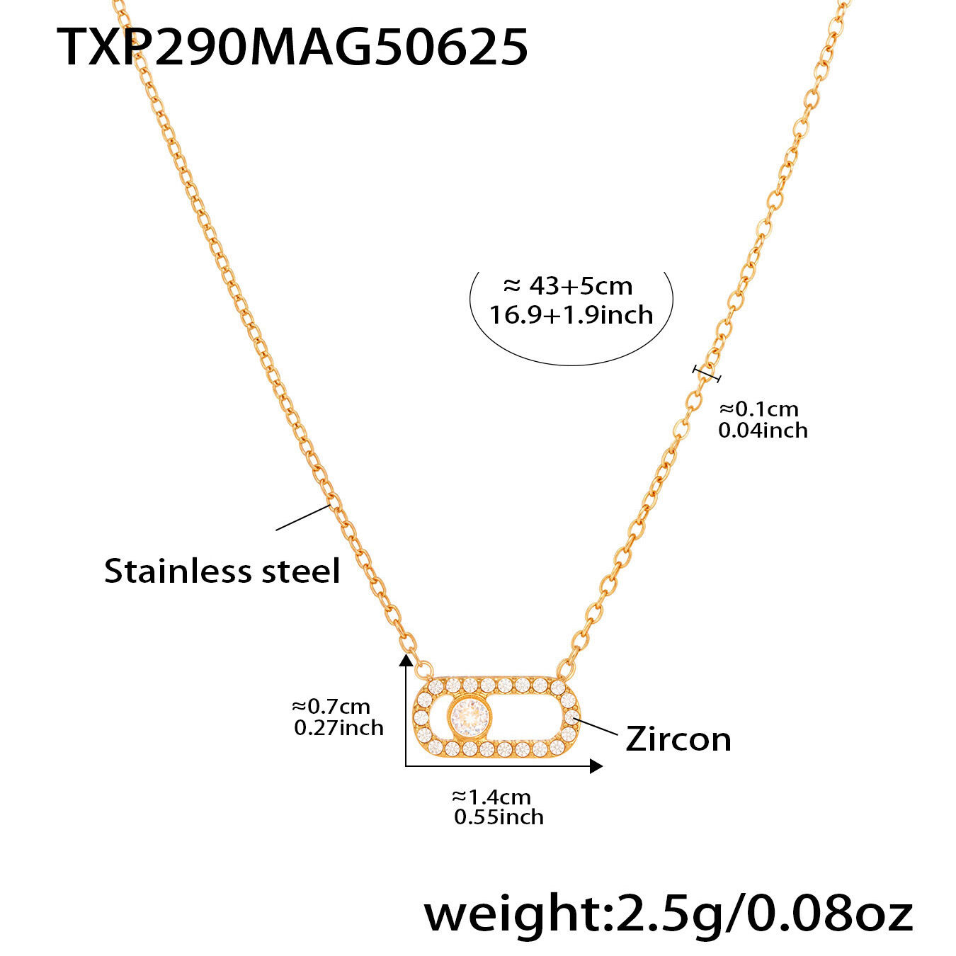 1 Piece Elegant Irregular Shape Stainless Steel Waterproof Gold Color Women's Necklaces Sets - 1