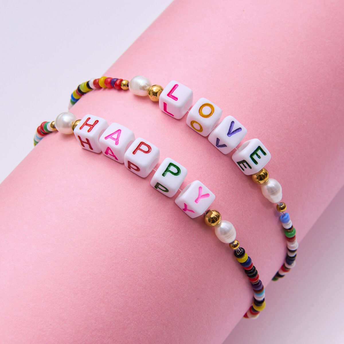 1 Piece Letter Colorful Beads Resin Women's Beaded Bracelets thumbnail 8