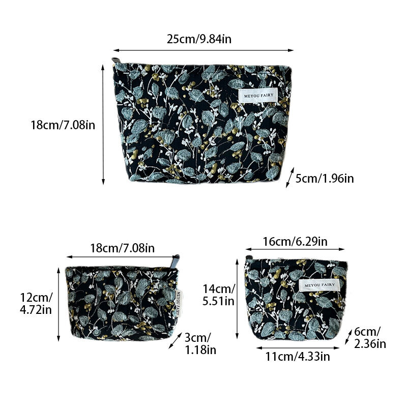 1 Piece Romantic Series Elegant Flower Polyester Women's Makeup Bags thumbnail 5