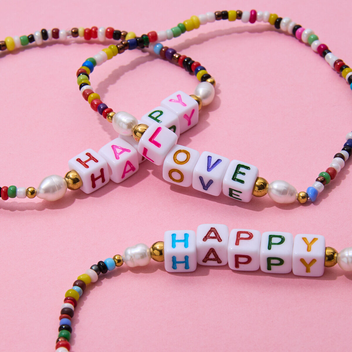 1 Piece Letter Colorful Beads Resin Women's Beaded Bracelets thumbnail 9