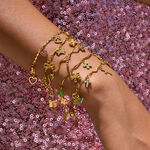 1 Piece Exquisite Flower Stainless Steel Waterproof Gold Color Women's Charm Bracelets thumbnail 4