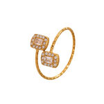 1 Piece Luxurious Heart Stainless Steel Waterproof Gold Color Women's Gemstone Rings thumbnail 1
