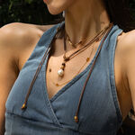 Retro Natural Stones Gold Color Necklaces Set thumbnail 4