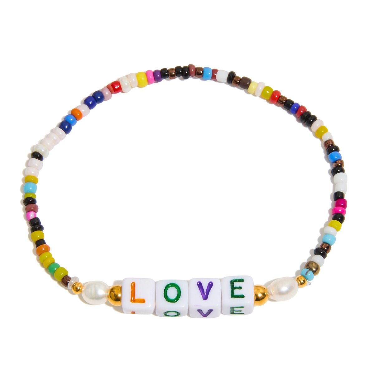 1 Piece Letter Colorful Beads Resin Women's Beaded Bracelets - 1