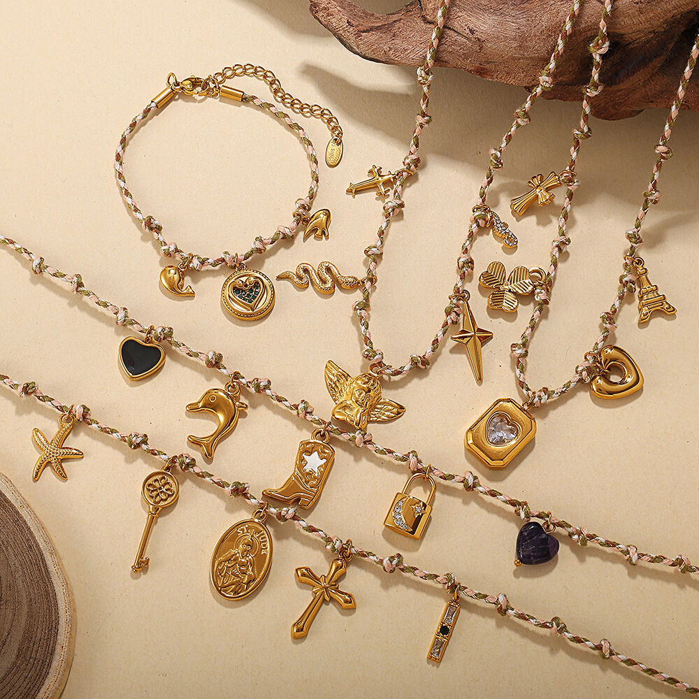 1 Piece Oceanic Stainless Steel Waterproof Gold Color DIY Braided Necklaces thumbnail 3